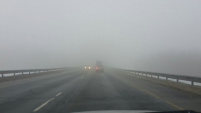 Под Сызранью на трассе М-5 «Урал» образовался сильный туман